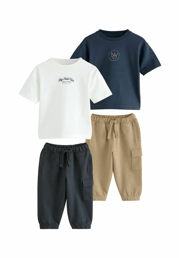 SHORT SLEEVE AND UTILITY JOGGERS SET 2 PACK - Jogginghose - navy/white