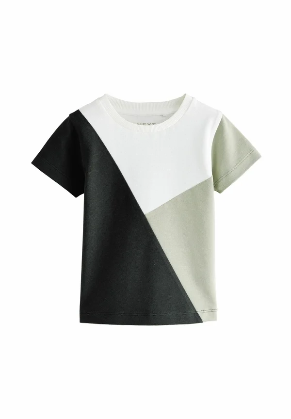SHORT SLEEVE COLOURBLOCK REGULAR FIT - T-Shirt print - black white