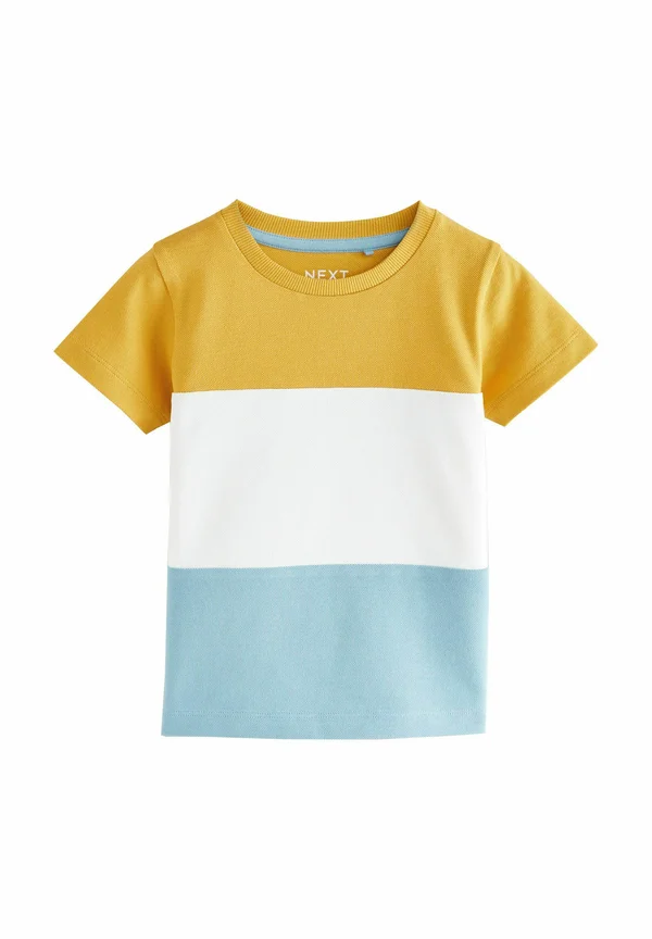 SHORT SLEEVE COLOURBLOCK REGULAR FIT - T-Shirt print - blue yellow