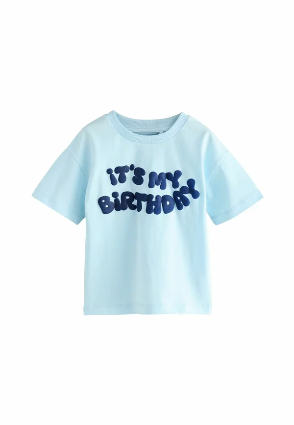 SHORT SLEEVE GRAPHIC - T-Shirt print - blue birthday