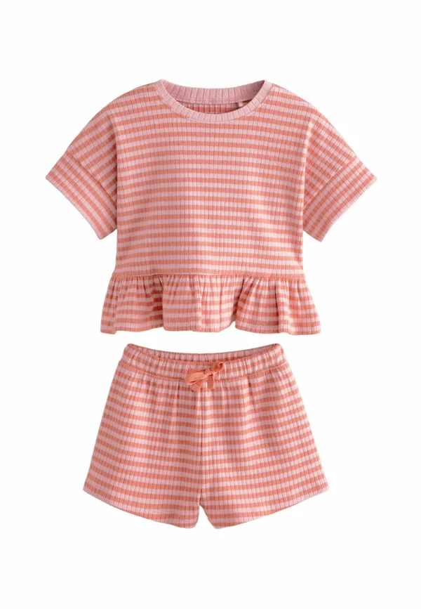 SHORT SLEEVE SET - T-Shirt print - pink stripe