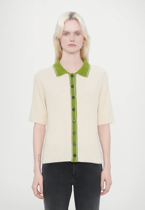 SHORT SLEEVE - Strickjacke - ecru