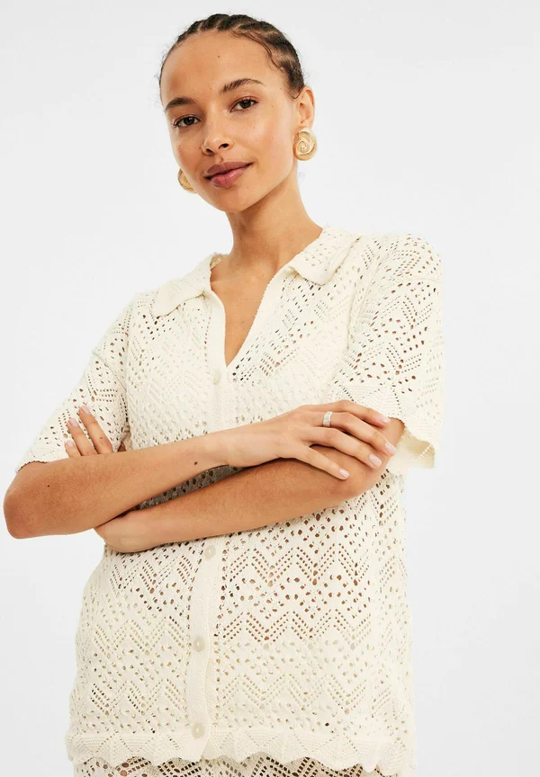 SHORT SLEEVE - Strickjacke - light beige