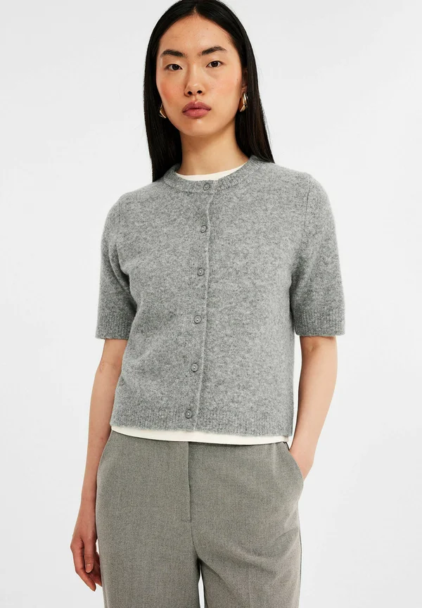 SHORT SLEEVE - Strickjacke - light grey