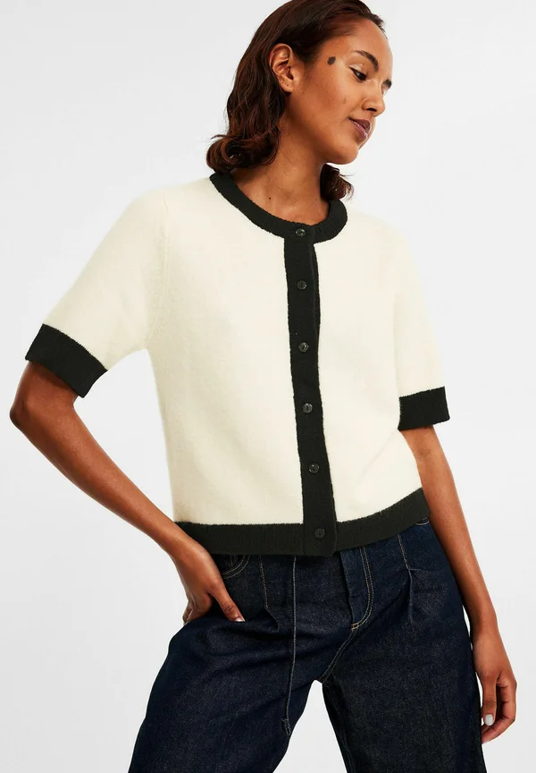 SHORT SLEEVE - Strickjacke - off white