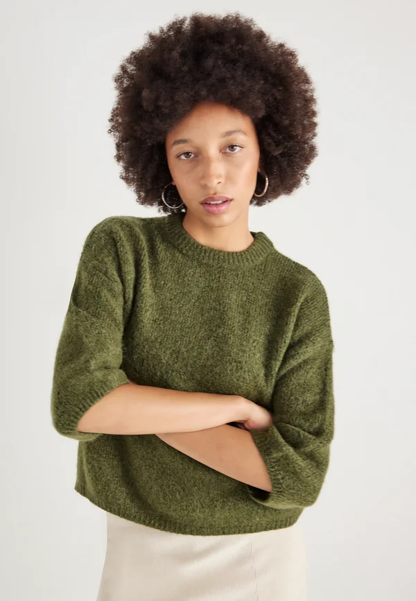 SHORT SLEEVE - Strickpullover - forest green