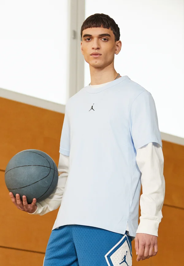 SHORT SLEEVE  - T-Shirt basic - celestine blue/black