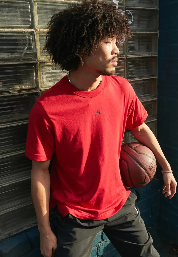 SHORT SLEEVE  - T-Shirt basic - gym red/black