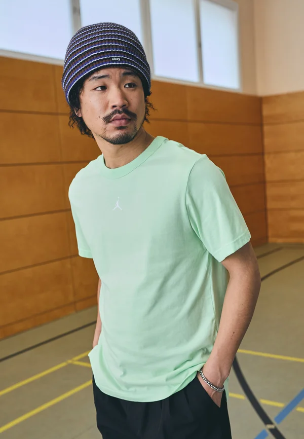 SHORT SLEEVE  - T-Shirt basic - vapour green/white