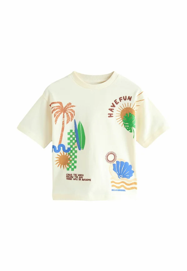 SHORT SLEEVE - T-Shirt print - ecru beach
