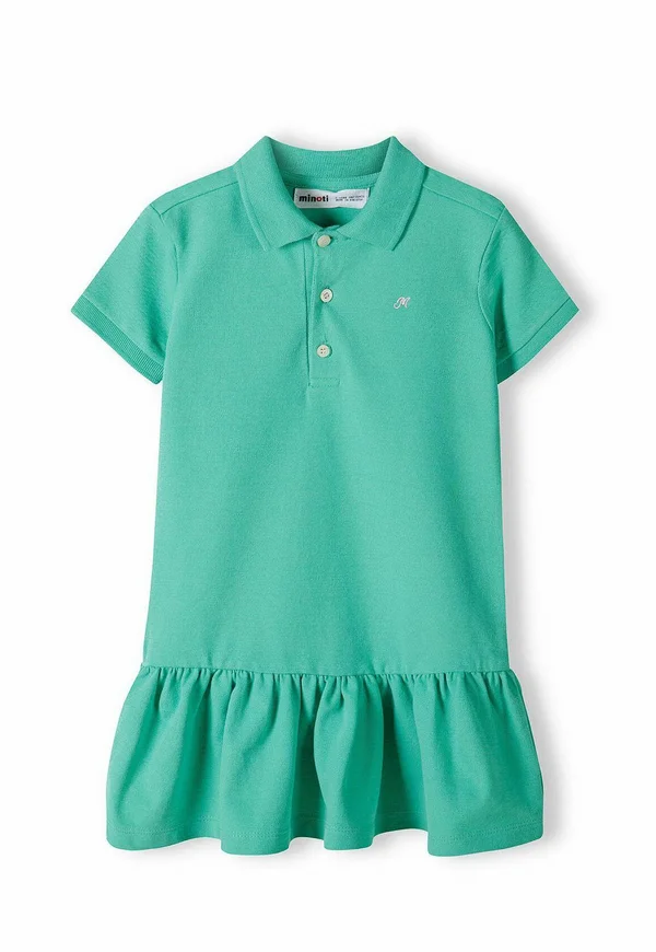 SHORT SLEEVE WITH FRILLED - Freizeitkleid - green