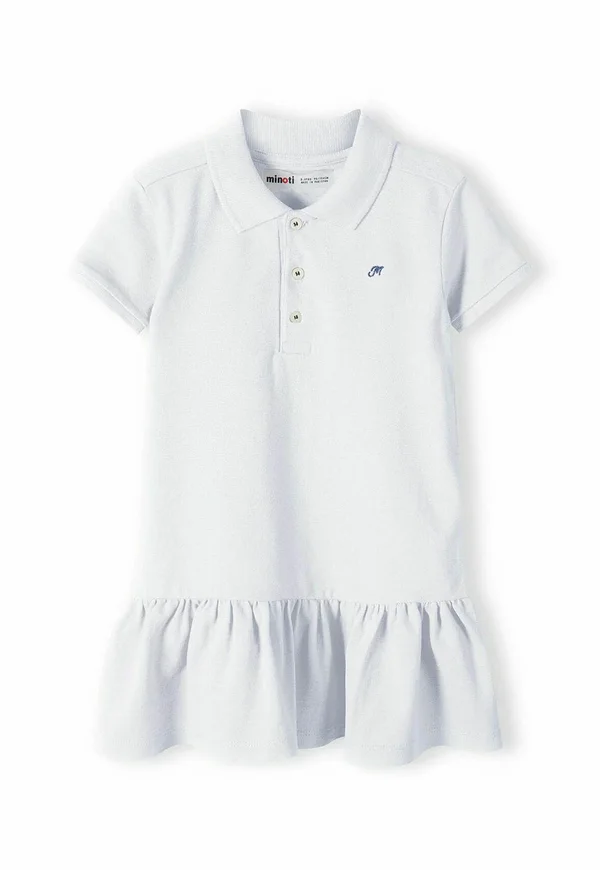 SHORT SLEEVE WITH FRILLED - Freizeitkleid - white