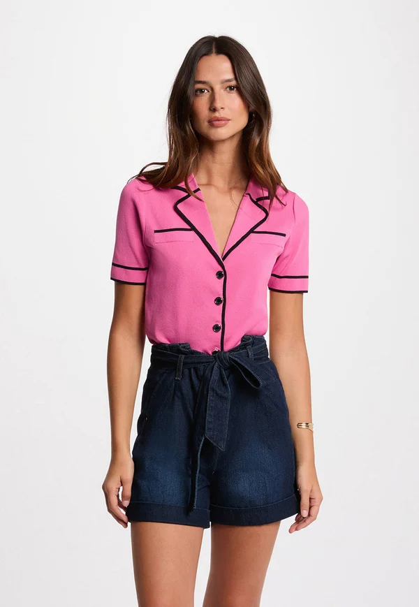SHORT SLEEVES - Strickjacke - rose