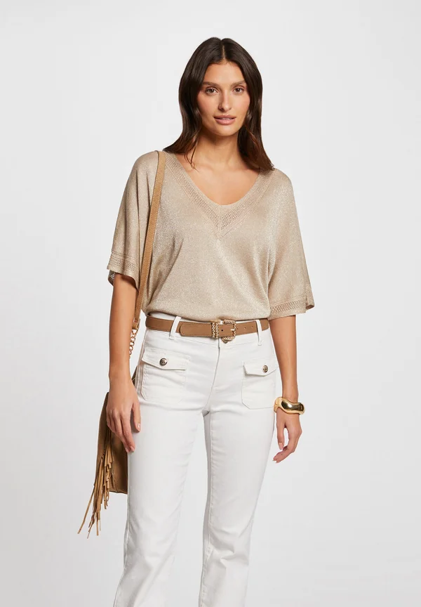 SHORT SLEEVES - Strickpullover - beige