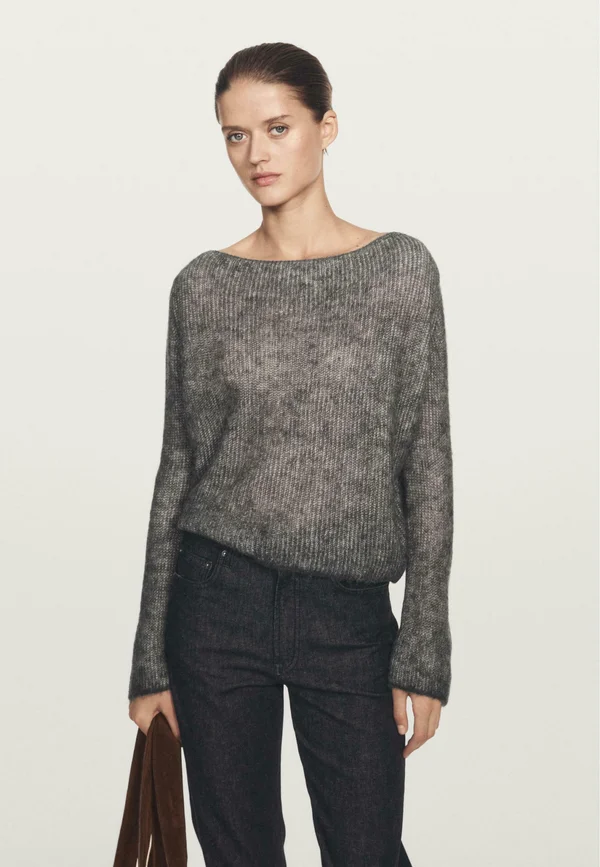 SHORT SWEATER - Strickpullover - dark grey