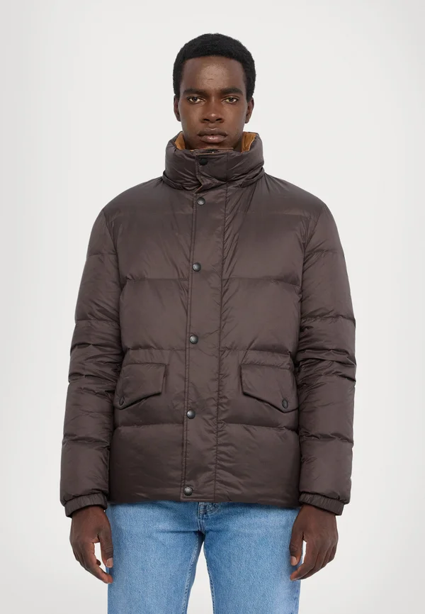 SHORT TWO TONE REVERSIBLE JACKET - Daunenjacke - ecorce/rust