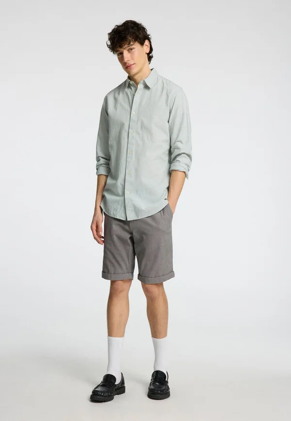 Shorts - asphalt detailw. oatmeal