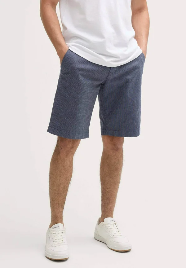 Shorts - navy blue white structure