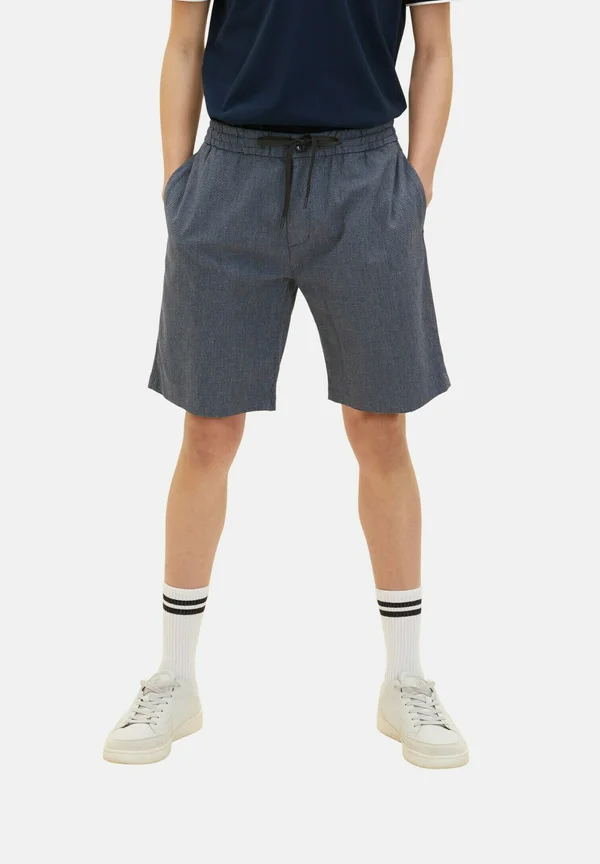 Shorts - navy blue white structure