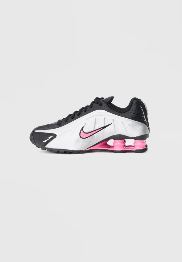 SHOX R4 UNISEX - Sneaker low - black/silver-coloured/pinksicle