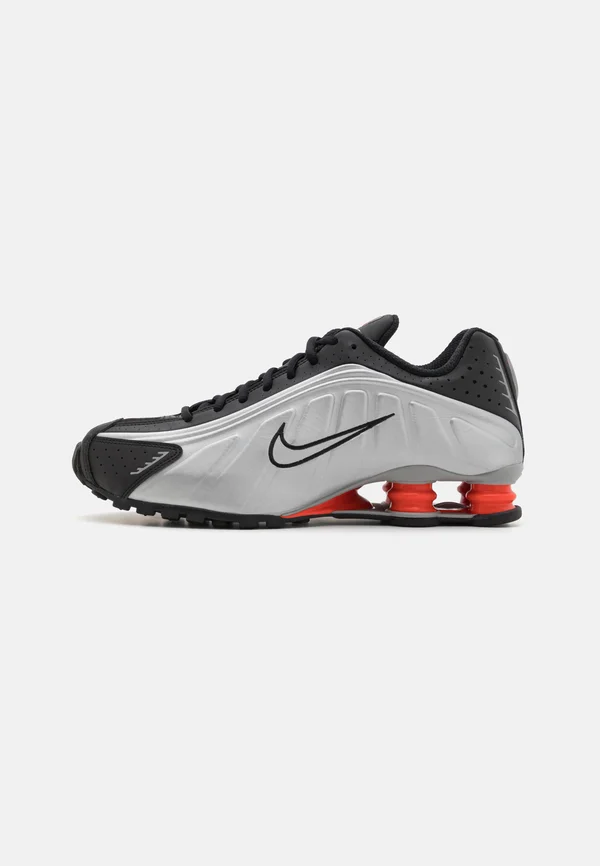 SHOX R4 UNISEX - Sneaker low - metallic silver/black/picante red