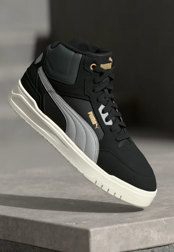 SHUFFLE DOWNTOWN MID WTR UNISEX - Sneaker high - black/gray echo/gold-coloured