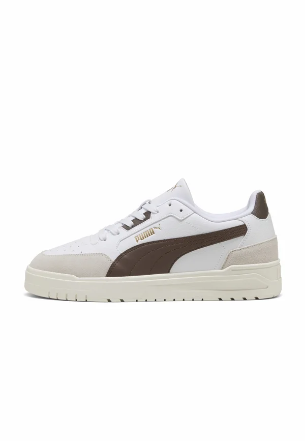SHUFFLE TOWN - Sneaker low - white-flat bronze-vapor gray