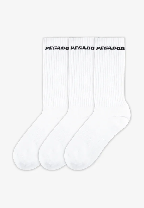 SIDE LOGO SOCKS UNISEX 3 PACK - Socken - white/black