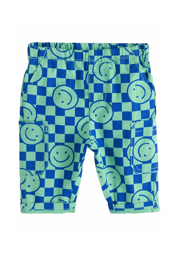 SIDE PULL-ON STANDARD - Stoffhose - blue green checkerboard