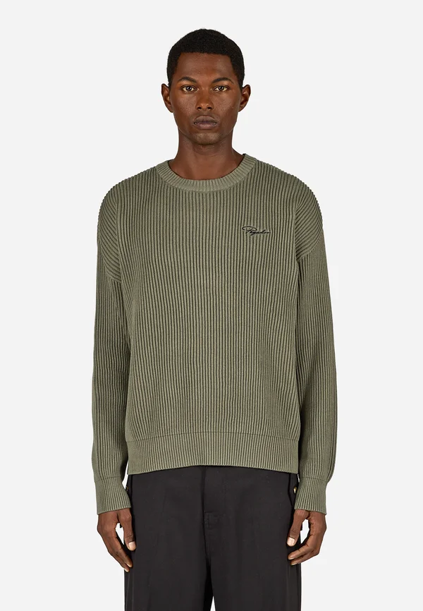 SIGNAR CHUNKY - Strickpullover - faded olive