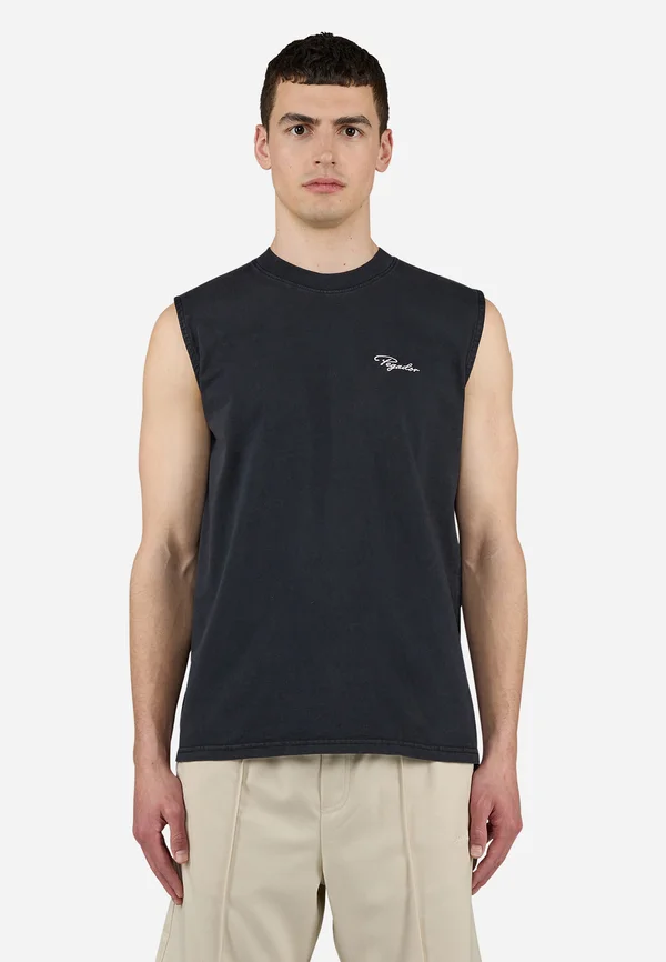 SIGNAR SLEEVELESS TEE - Top - vintage black