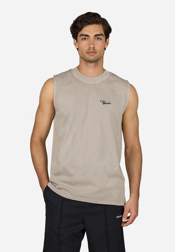 SIGNAR SLEEVELESS TEE - Top - vintage rock grey
