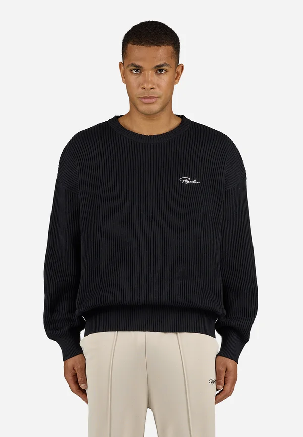 SIGNAR - Strickpullover - black