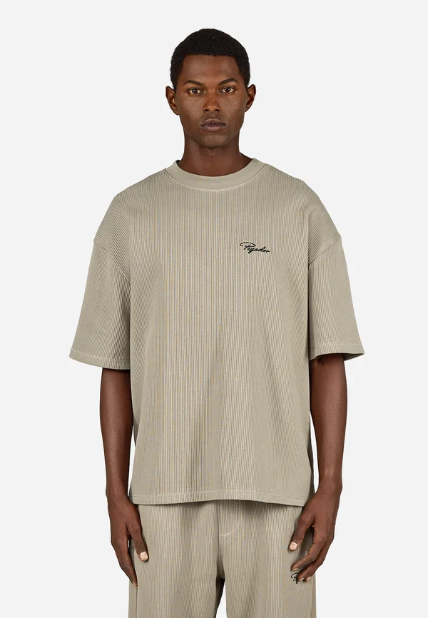 SIGNAR - T-Shirt basic - washed flint grey / black