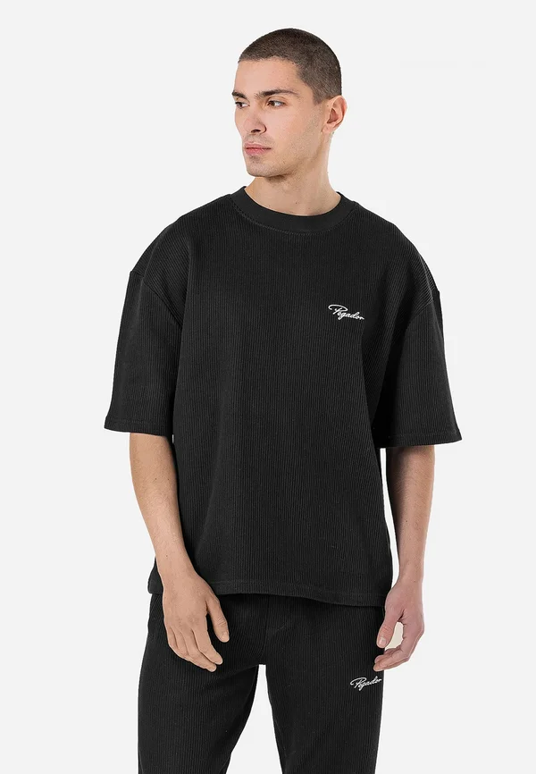 SIGNAR TEE - T-Shirt basic - washed black/white