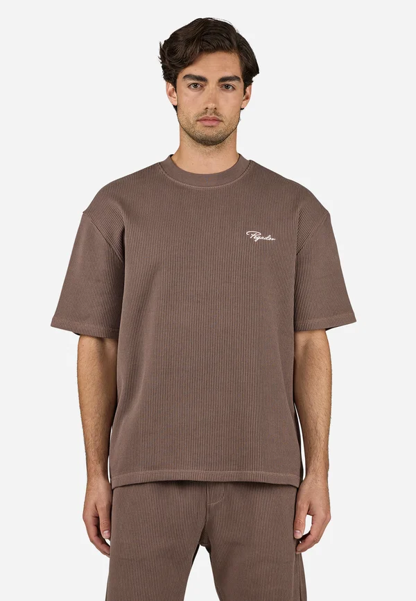 SIGNAR TEE - T-Shirt basic - washed cozy brown unbleached