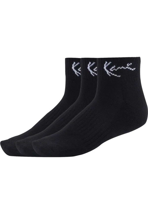 SIGNATURE ANKLE SOCKS 3 PACK - Socken - black
