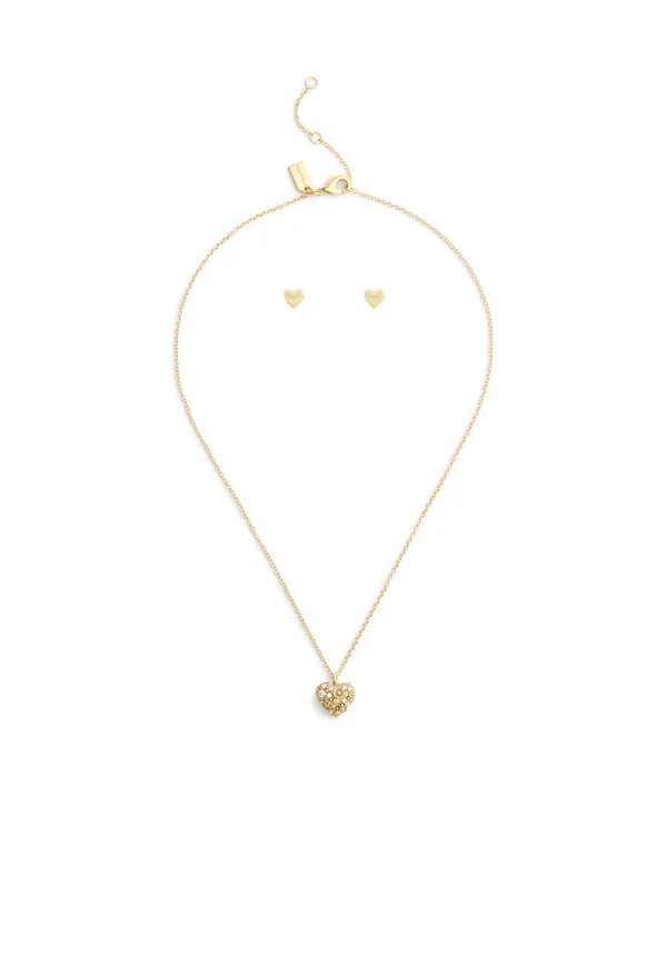 SIGNATURE C PAVÉ HEART BOXED  SET - Ohrringe - open white