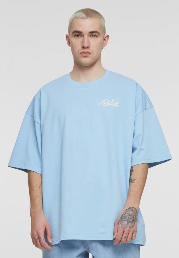 SIGNATURE HEAVY BOXY DINER - T-SHIRT PRINT - T-Shirt print - light blue