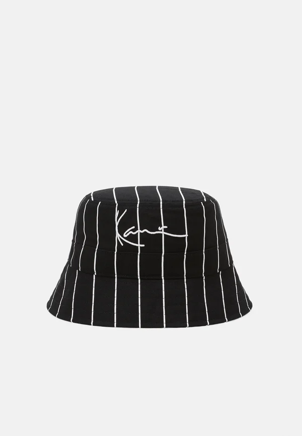 SIGNATURE PINSTRIPE BUCKET HAT UNISEX - Hut - black