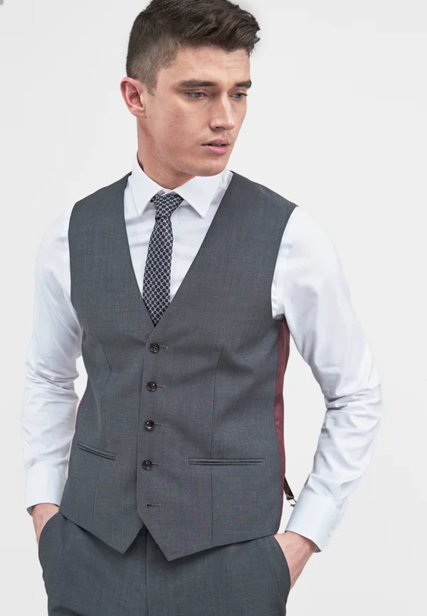 SIGNATURE PLAIN SUIT: WAISTCOAT - Anzugweste - light grey