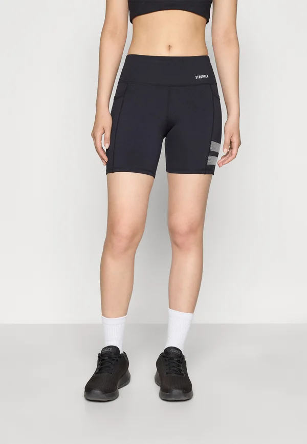 SIGNATURE POCKET CONTOURING SHORTS - Tights - black