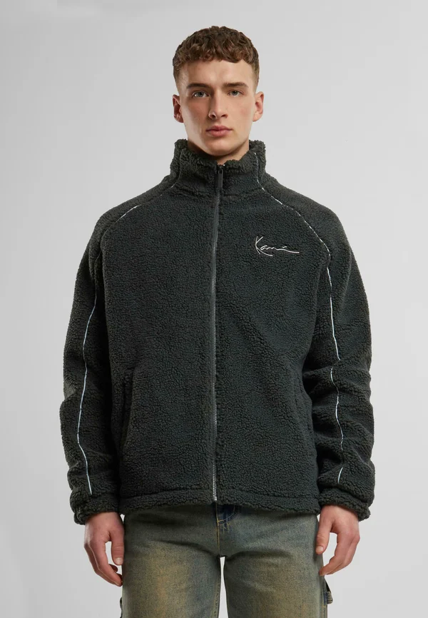 SIGNATURE TEDDY  - Fleecejacke - black lightblue