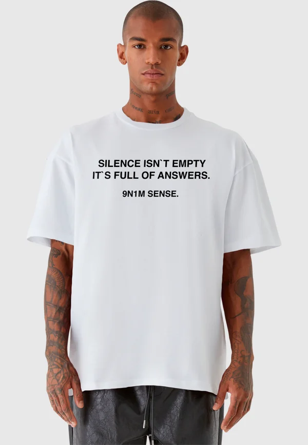 SILENCE - T-Shirt print - white
