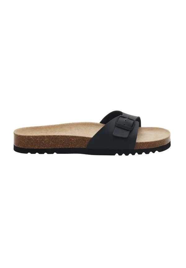 SIMON - Pantolette flach - black