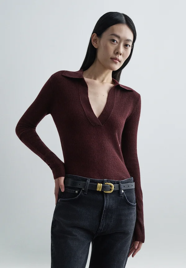 SIMONE SWEATER - Strickpullover - burgundy