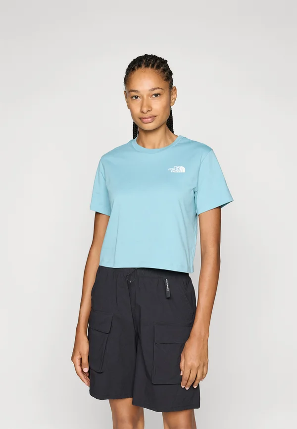 SIMPLE DOME CROPPED SLIM TEE - T-Shirt print - blue eclipse