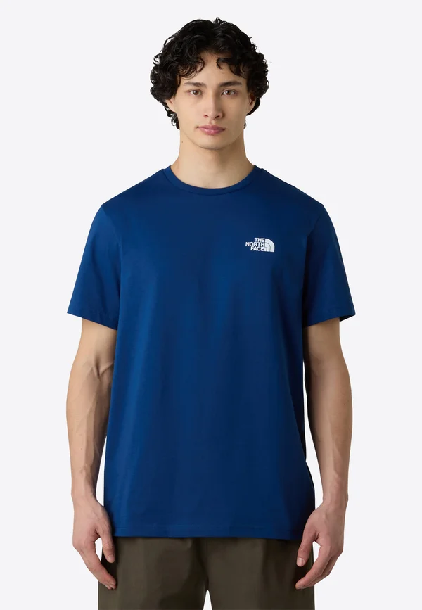 SIMPLE DOME TEE - T-Shirt print - estate blue tnf white