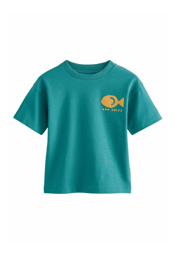 SIMPLE SHORT SLEEVE - T-Shirt print - green fish
