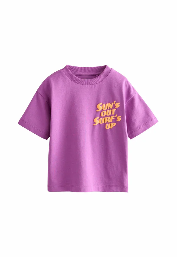 SIMPLE SHORT SLEEVE - T-Shirt print - magenta pink slogan